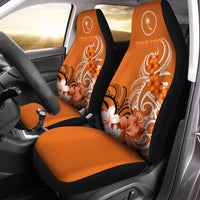 Custom Chuuk Personalised Car Seat Covers - Chuuk Spirit Universal Fit Orange - Polynesian Pride
