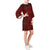 Micronesia Pattern Bell Sleeve Dress - Red Versison - Polynesian Pride