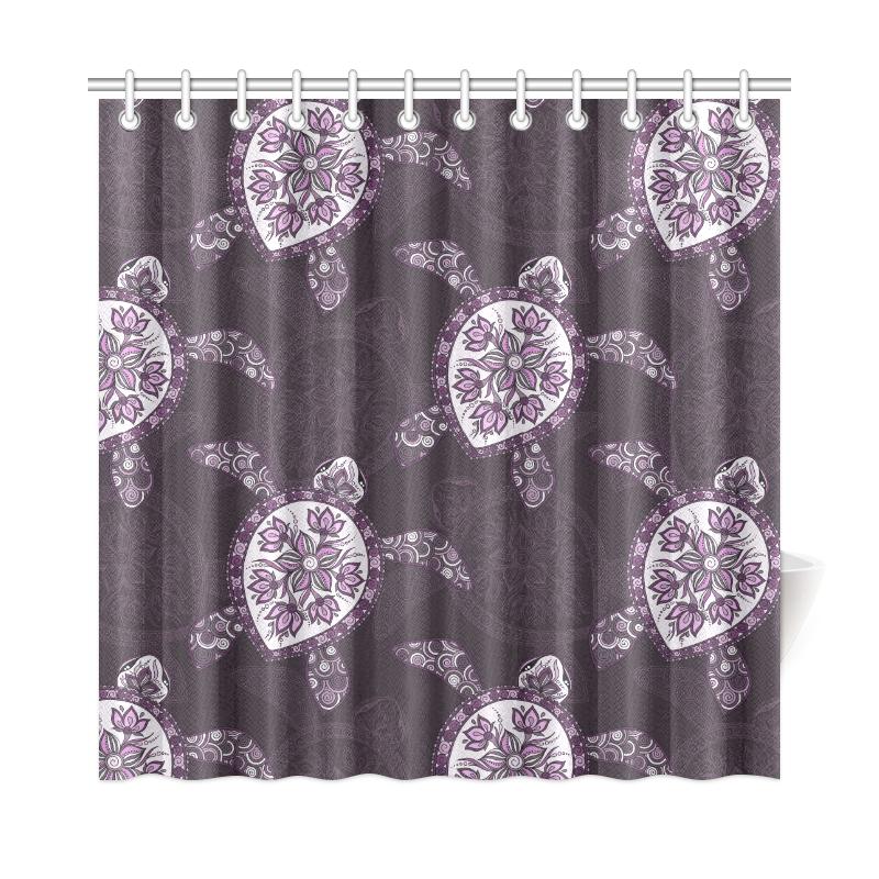 Purple Turtle Shower Curtain - Polynesian Pride