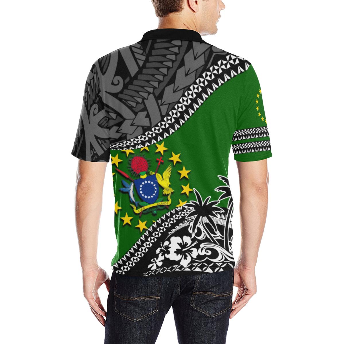 Cook Islands Polo Shirt Fall In The Wave - Polynesian Pride