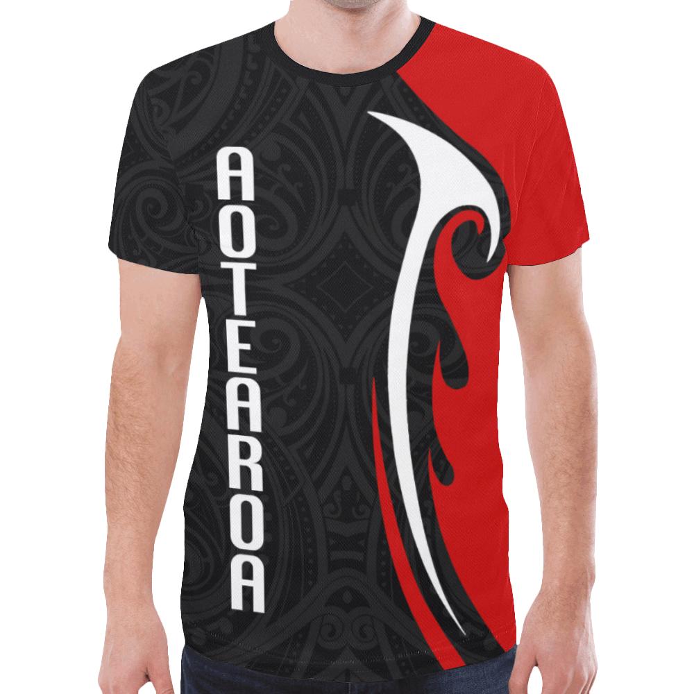 New ZealeAnd T Shirt Aotearoa Silver Fern Maori - Polynesian Pride