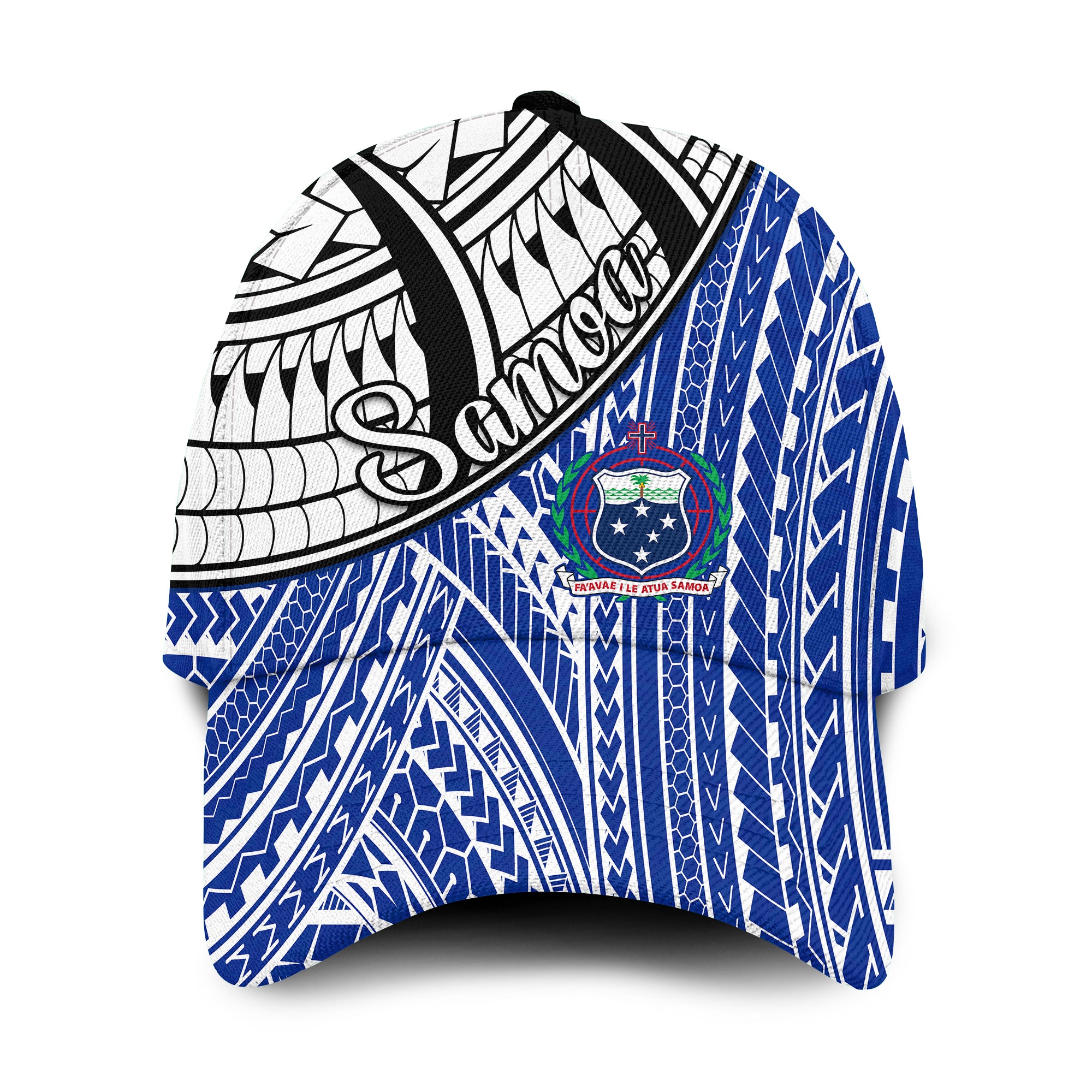 Samoa Hat Samoan Pattern Newest LT13 Classic Cap Universal Fit Blue - Polynesian Pride