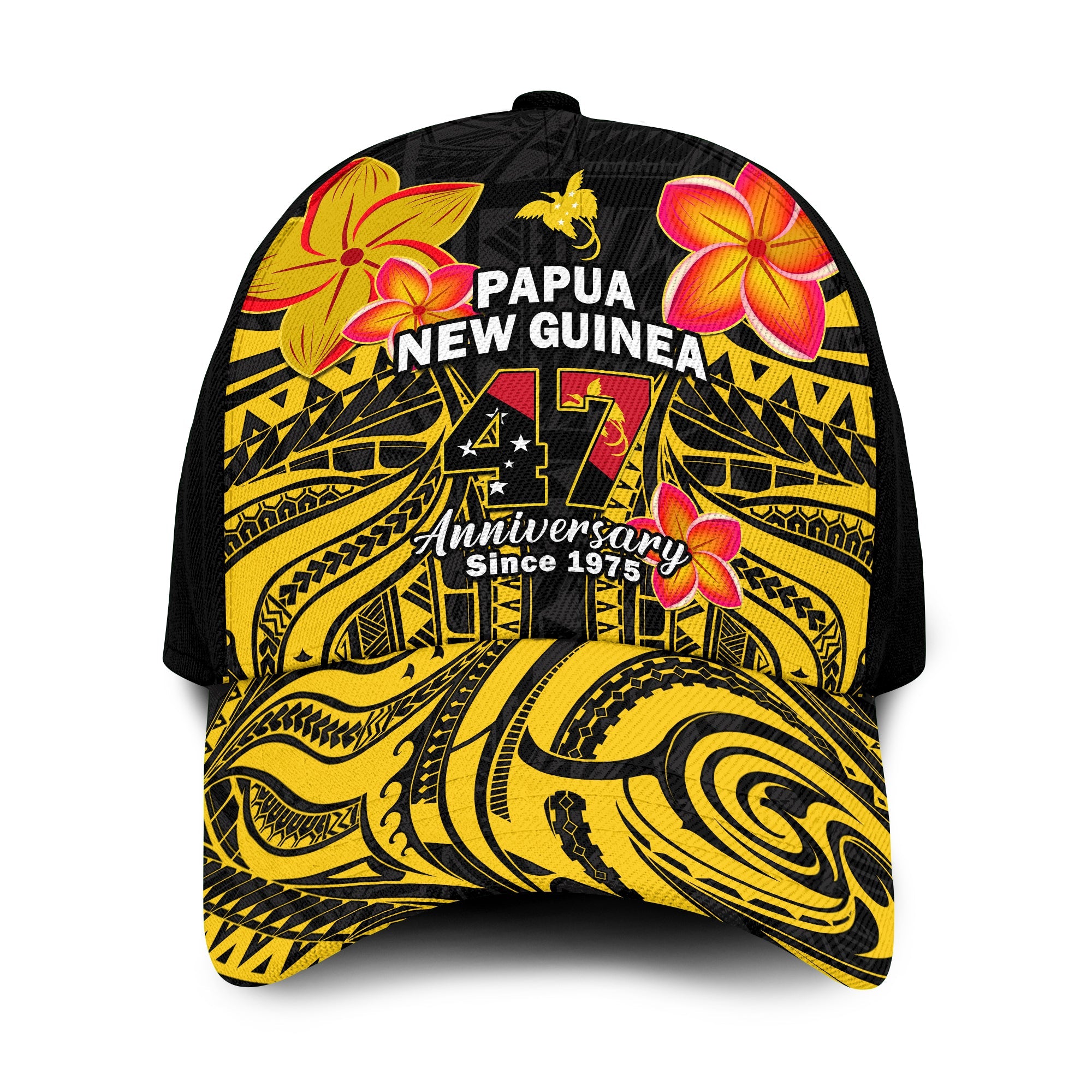 Papua New Guinea Classic Cap PNG 47 Years Independence Anniversary Ver.02 LT14 Classic Cap Universal Fit Yellow - Polynesian Pride