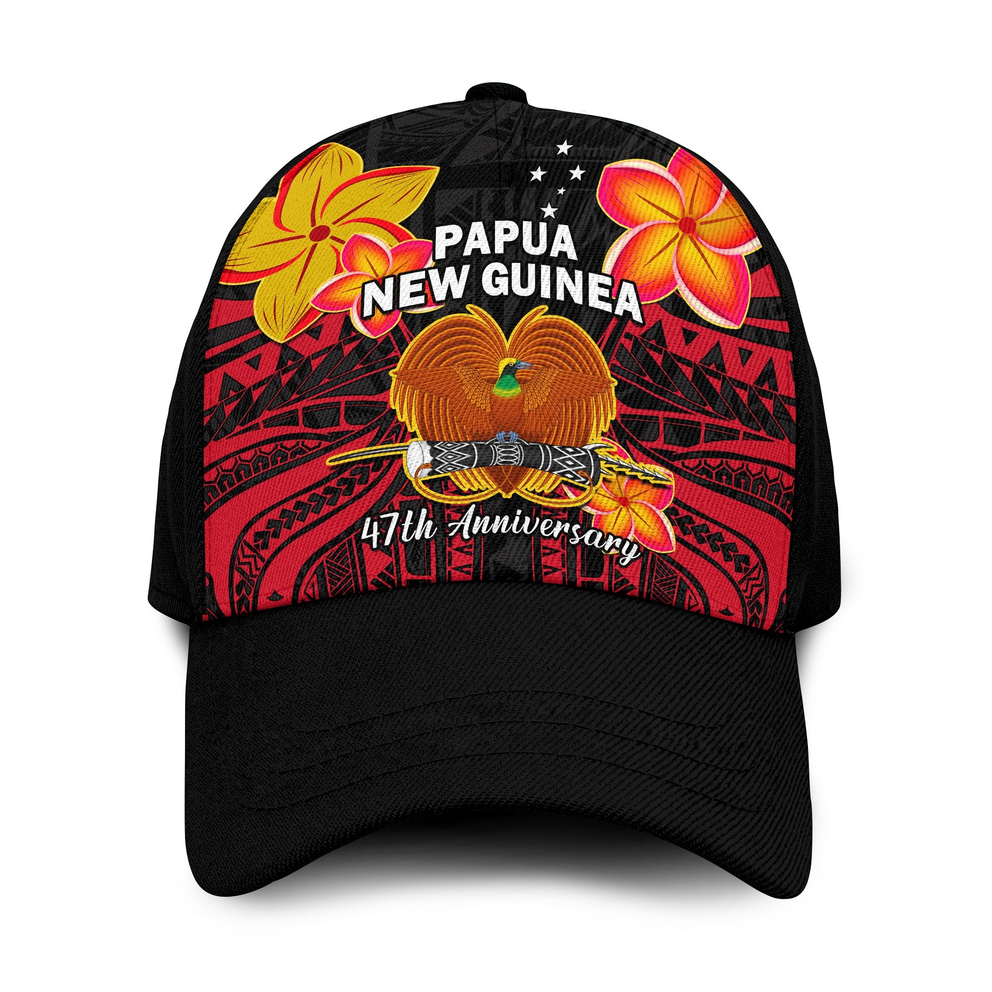 Papua New Guinea Classic Cap PNG 47 Years Independence Anniversary Ver.04 LT14 Classic Cap Universal Fit Red - Polynesian Pride