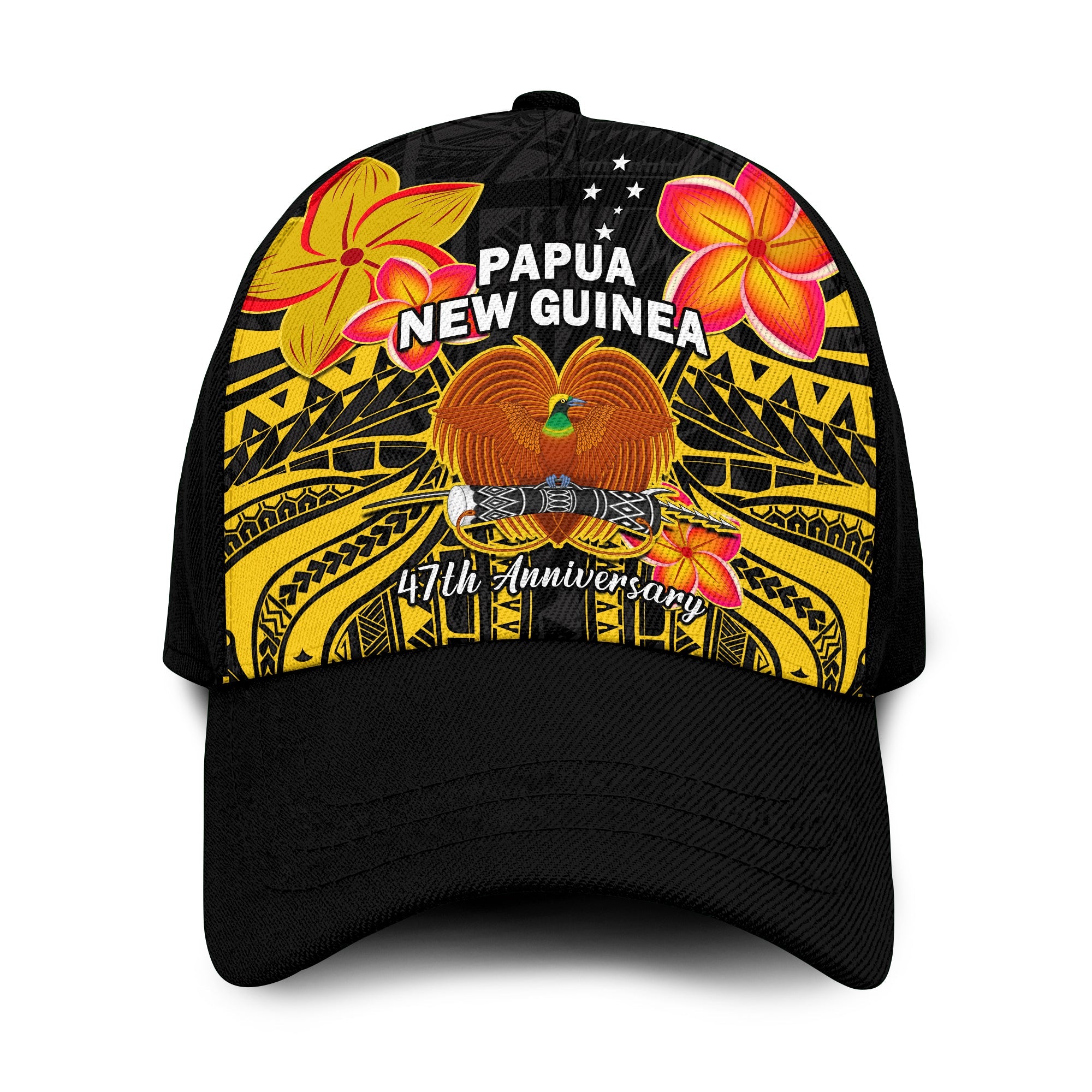 Papua New Guinea Classic Cap PNG 47 Years Independence Anniversary Ver.06 LT14 Classic Cap Universal Fit Yellow - Polynesian Pride