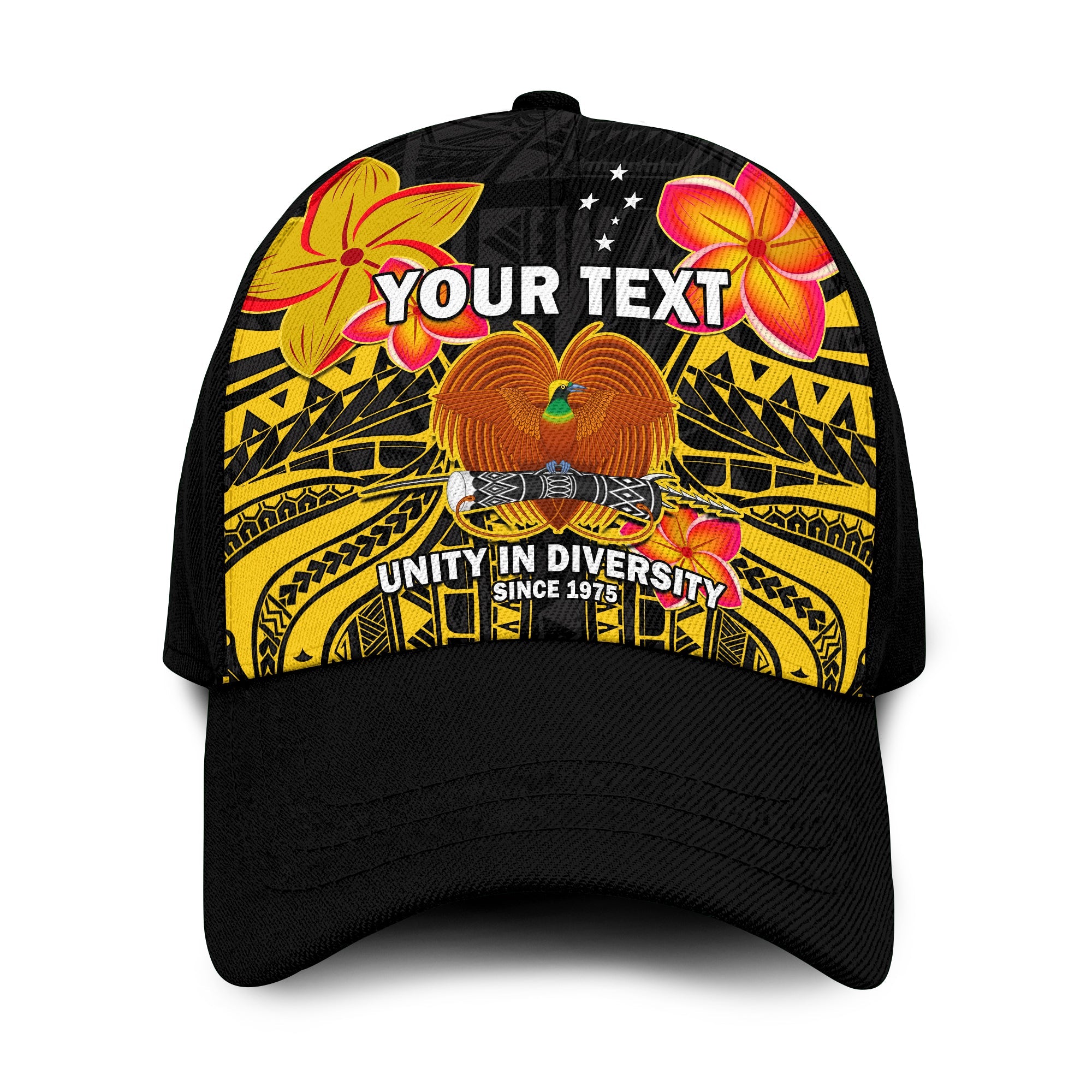 (Custom Personalised) Papua New Guinea Classic Cap PNG 47 Years Independence Anniversary Ver.10 LT14 Classic Cap Universal Fit Yellow - Polynesian Pride