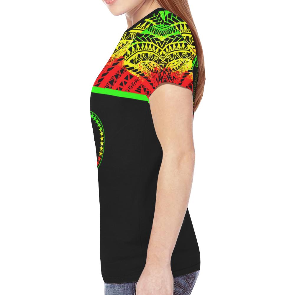 Chuuk States New All Over Print T Shirt Chuuk Love & F S M Seal Reggae Version - Polynesian Pride