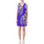 Polynesian Floral Sleeveless V Neck Dress - Blue Version Women Blue - Polynesian Pride