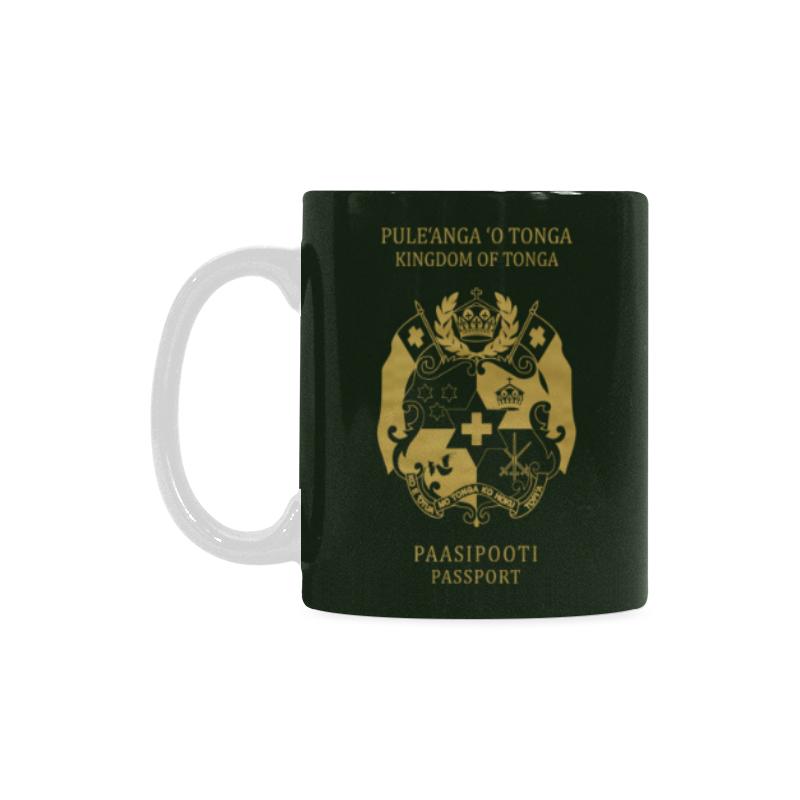 Tonga Passport White Mug One Size Green One Style - Polynesian Pride