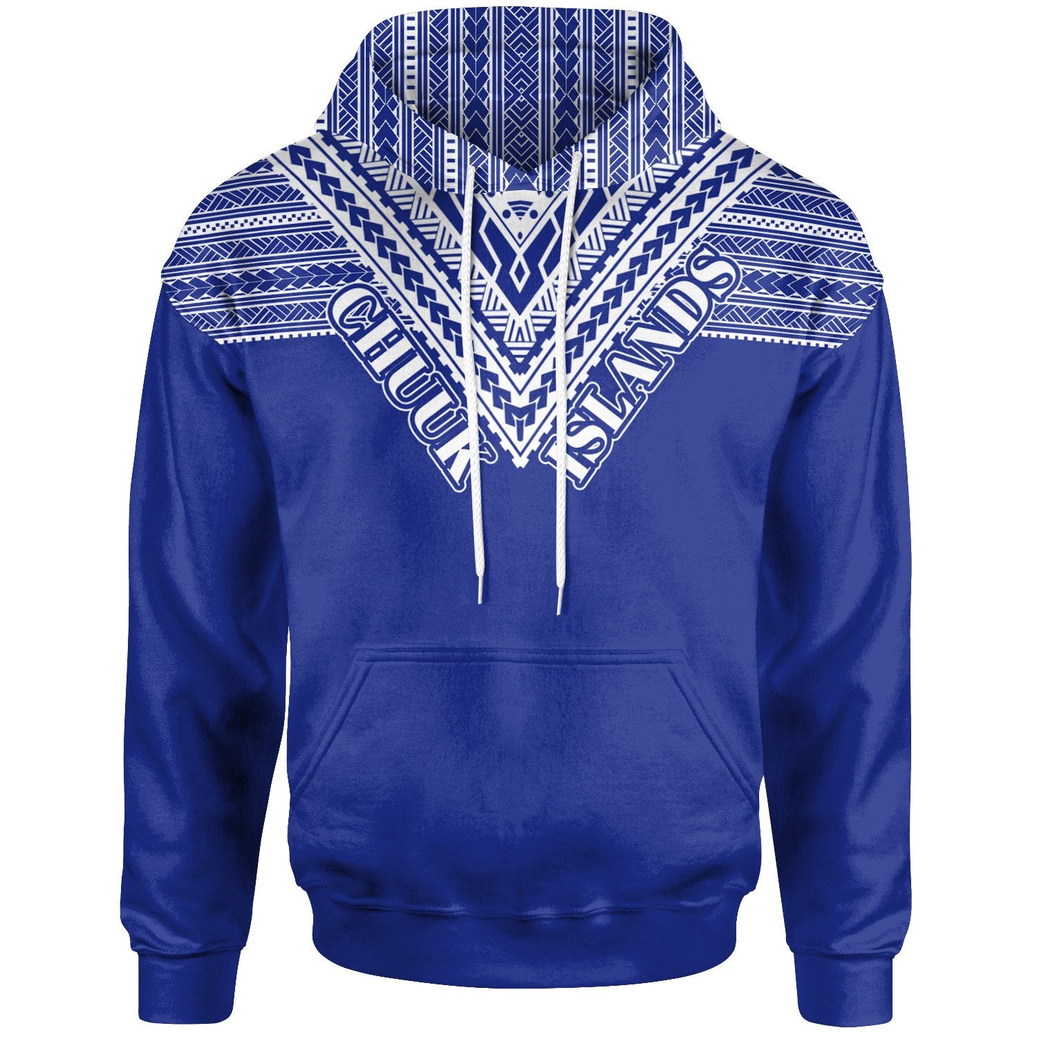 Chuuk All Over Hoodie Unisex Blue - Polynesian Pride