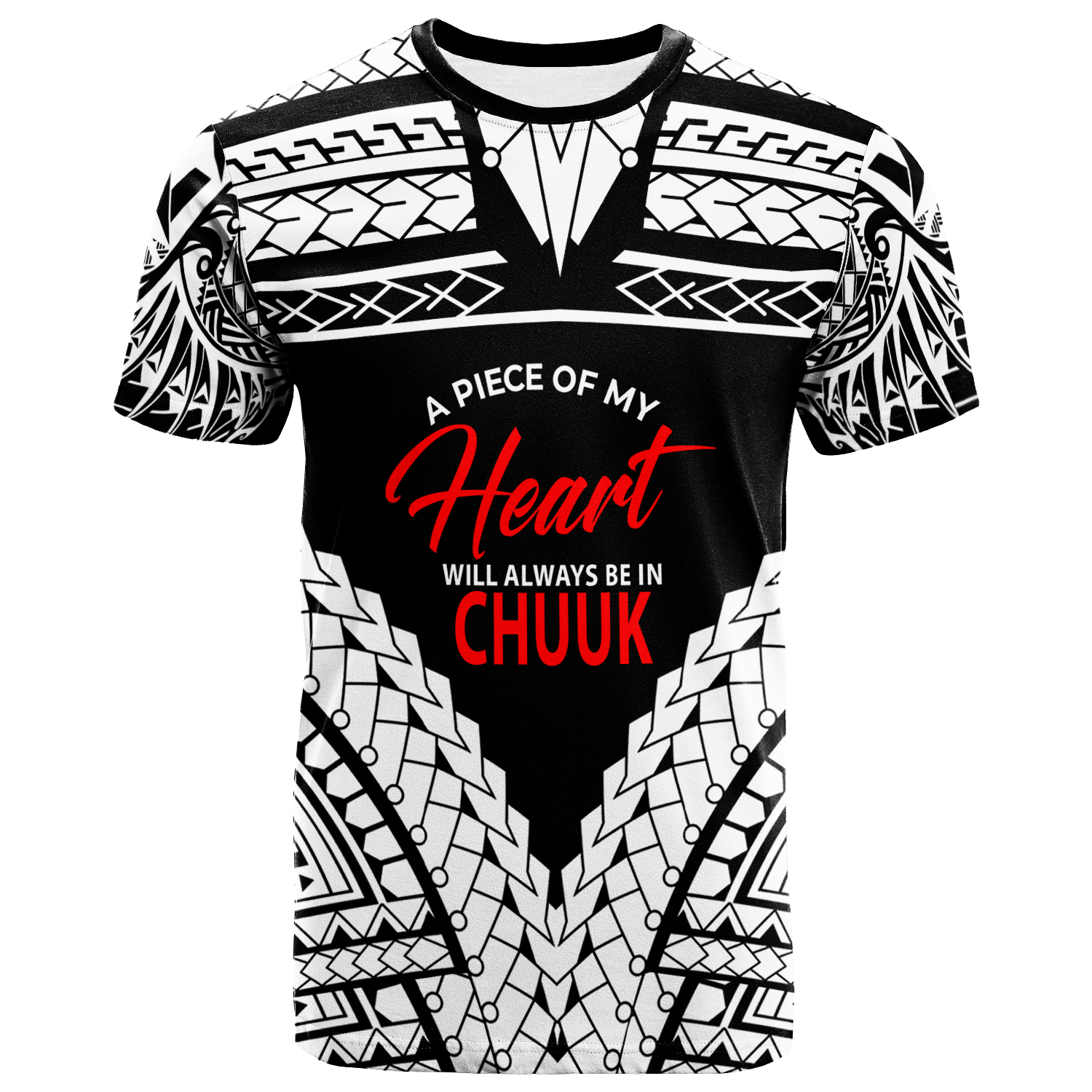 Chuuk T Shirt A Piece of My Heart Unisex White - Polynesian Pride