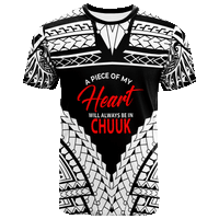 Chuuk T Shirt A Piece of My Heart Unisex White - Polynesian Pride