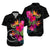 Chuuk Tribal Polynesian Hibiscus Matching Hawaiian Shirt and Dress LT12 - Polynesian Pride