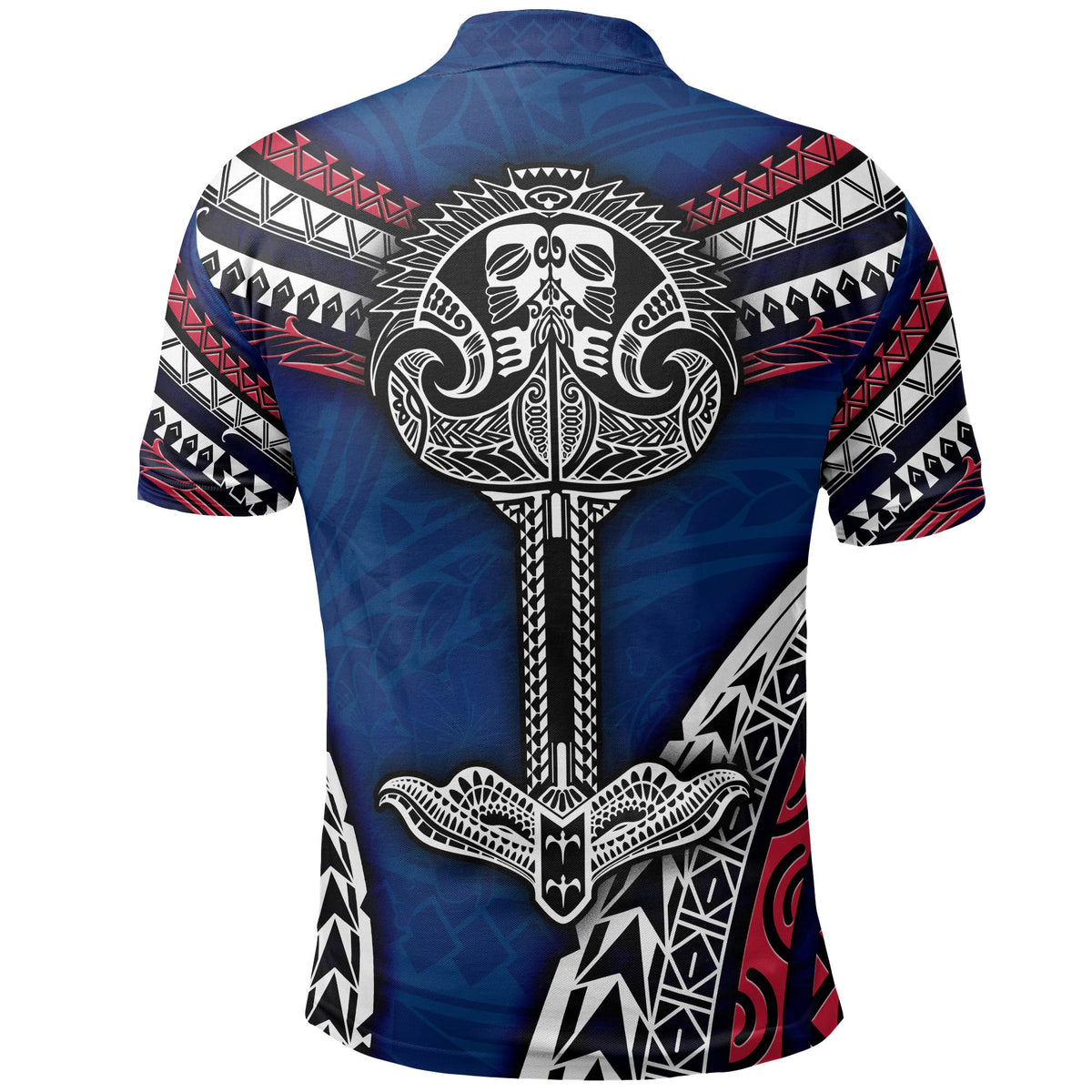 Cook Islands Polo Shirt Warrior Style Polynesia Pattern - Polynesian Pride
