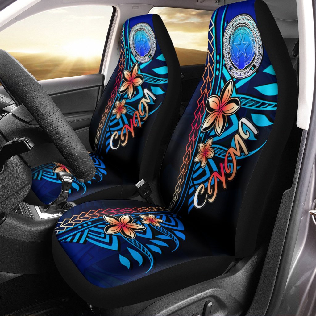 Northern Mariana Islands Car Seat Covers - Vintage Tribal Mountain Universal Fit Vintage - Polynesian Pride