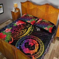 Northern Mariana Islands Quilt Bed Set - Tropical Hippie Style - Polynesian Pride