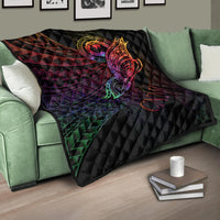 Northern Mariana Islands Premium Quilt - Butterfly Polynesian Style - Polynesian Pride