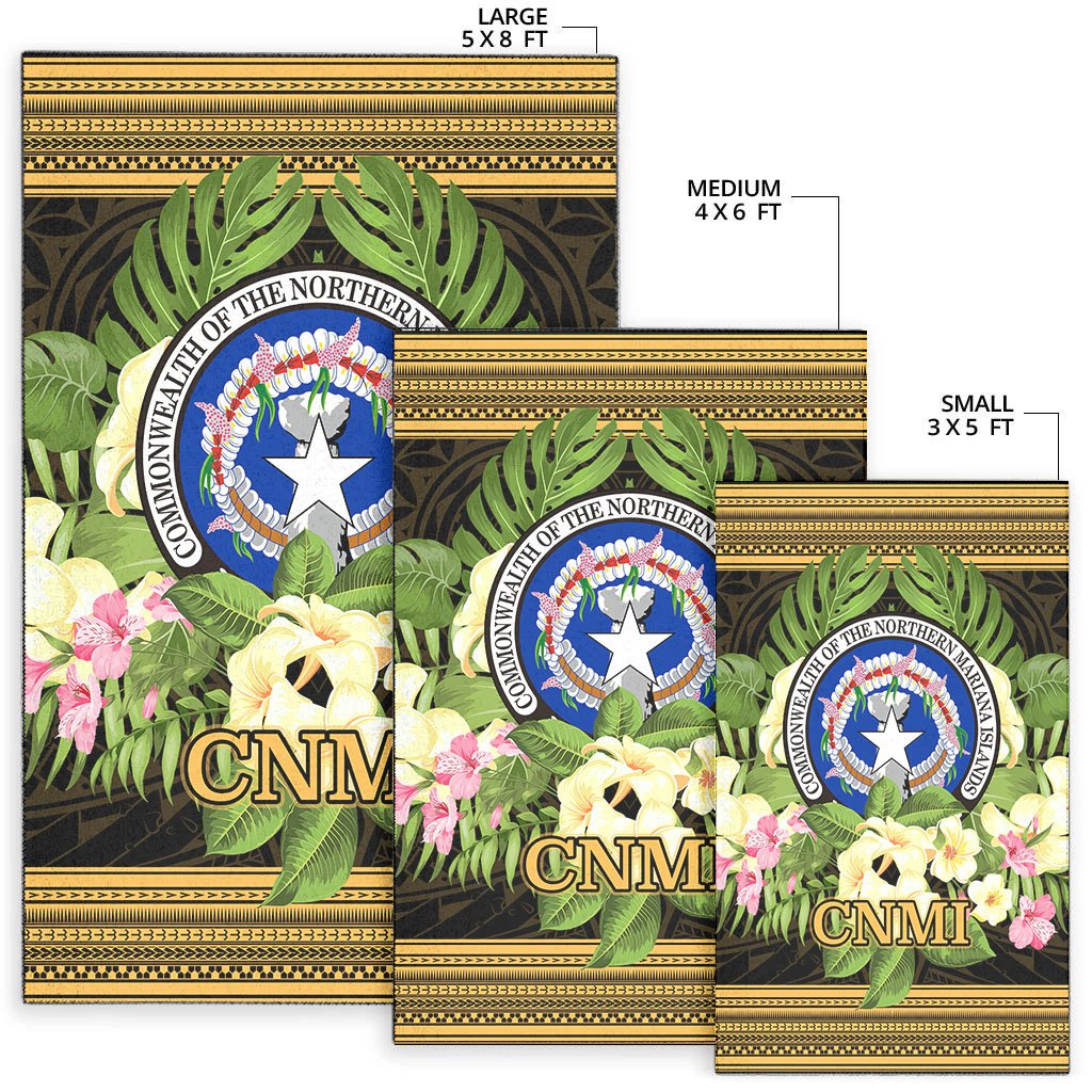 Northern Mariana Islands Area Rug - Polynesian Gold Patterns Collection - Polynesian Pride