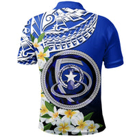 Northern Mariana Islands Polo Shirt Polynesian Plumeria Pattern - Polynesian Pride