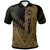 Northern Mariana Islands Polo Shirt Gold Color Symmetry Style Unisex Black - Polynesian Pride