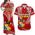 Custom Tonga Rugby Matching Dress and Hawaiian Shirt Mate Maa Tonga Pacific Tongan Ngatu LT14 Red - Polynesian Pride