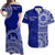 (Custom Text And Number) Tonga Polynesian Matching Hawaiian Shirt and Dress Lavengamalie College with Ngatu Pattern Class Of Year LT14 Blue - Polynesian Pride