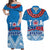 Toa Samoa Rugby Matching Dress and Hawaiian Shirt Manu Siva Tau Style Ulafala LT13 Blue - Polynesian Pride