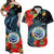 Custom Federated States of Micronesia Matching Hawaiian Shirt and Dress Polynesian Hibiscus Flowers LT14 Black - Polynesian Pride