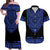 Custom Polynesian Matching Dress and Hawaiian Shirt Dashiki with Polynesian Tattoo Royal Blue Version LT14 Blue - Polynesian Pride