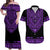 Custom Outfit For Couple Polynesian Tribal Matching Dress and Hawaiian Shirt Dashiki with Polynesian Tattoo Royal Purple Version LT14 Purple - Polynesian Pride