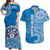 Custom Tonga Matching Hawaiian Shirt and Dress Apifoou College with Ngatu Pattern LT14 Blue - Polynesian Pride