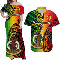 Vanuatu Matching Hawaiian Shirt and Dress Luganville Polynesian Reggae Coat Of Arms LT14 Reggae - Polynesian Pride