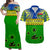 Malampa Province Vanuatu Matching Hawaiian Shirt and Dress Pig Tusk Polynesian Flag Style LT14 Green - Polynesian Pride