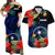 Custom Chuuk Micronesia Matching Hawaiian Shirt and Dress Hibiscus Flowers Mix Polynesian LT14 Blue - Polynesian Pride