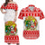 Hawaii Christmas Matching Dress and Hawaiian Shirt Santa Claus Mele Kalikimaka with Polynesian Kanaka LT14 Red - Polynesian Pride