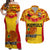 Papua New Guinea Rugby Matching Dress and Hawaiian Shirt PNG Kumuls Bird Of Paradise Yellow LT14 Yellow - Polynesian Pride