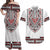 Custom Polynesian Couple Outfits Dress And Hawaiian Shirt Dashiki with Polynesian Tattoo Royal Version LT14 White - Polynesian Pride