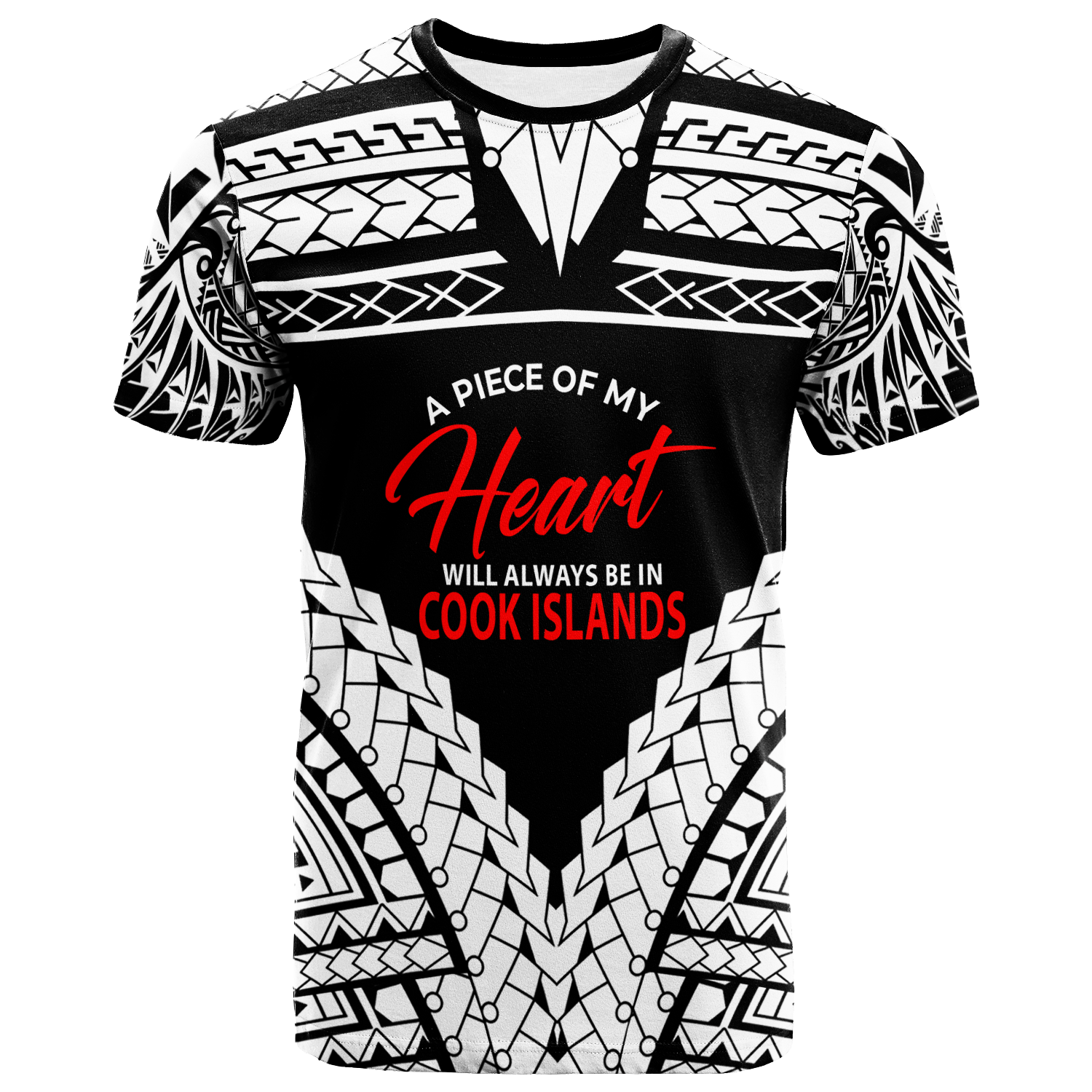 Cook Islands T Shirt A Piece of My Heart Unisex White - Polynesian Pride