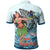 Cook Islands Polo Shirt Polynesian Girls With Shark - Polynesian Pride