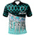 Cook Islands Polo Shirt Coconut Leaves Weave Pattern Blue Unisex Blue - Polynesian Pride