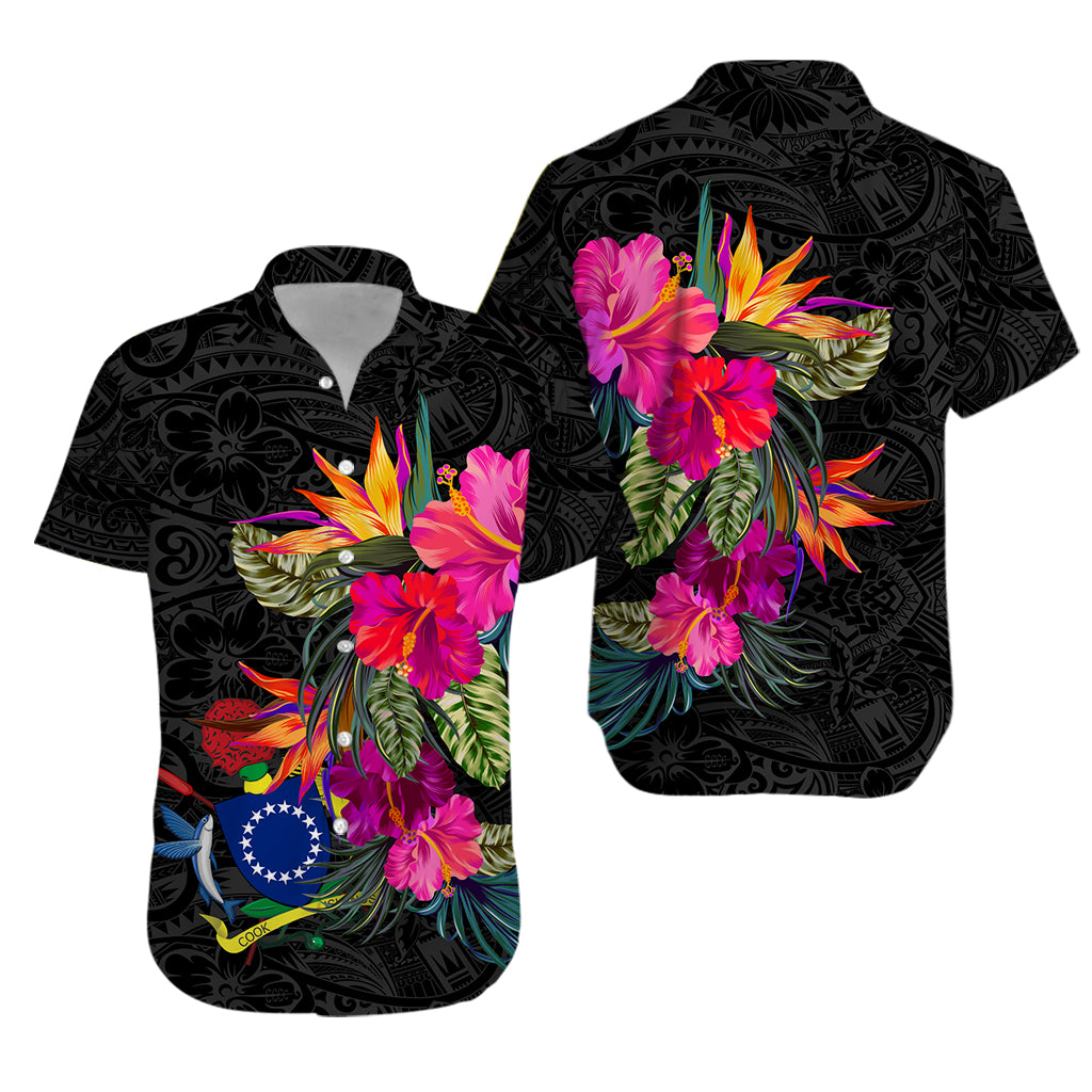 Cook Islands Polynesian Hibiscus Matching Dress and Hawaiian Shirt LT12 - Polynesian Pride