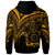 Cook Islands Hoodie Gold Color Cross Style - Polynesian Pride