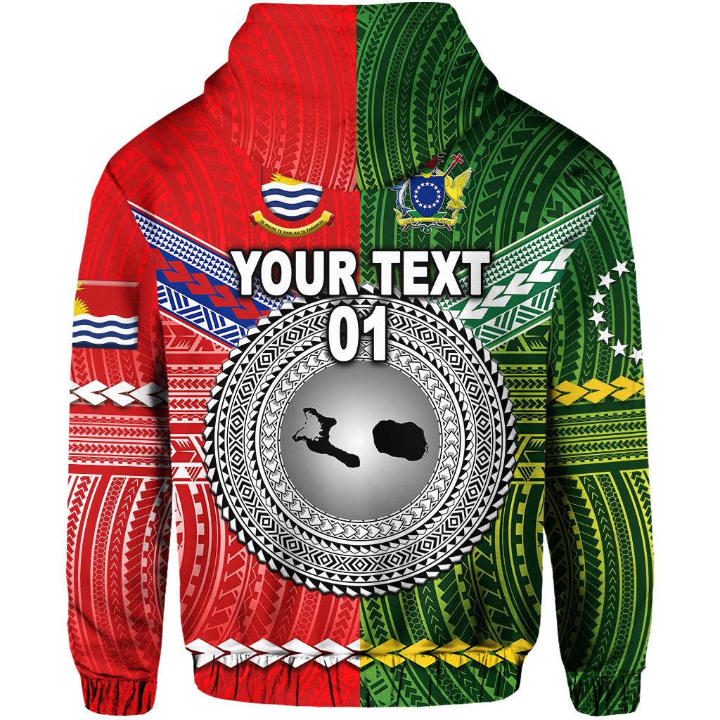 Custom Kiribati and Cook Islands Hoodie Together LT8 - Polynesian Pride