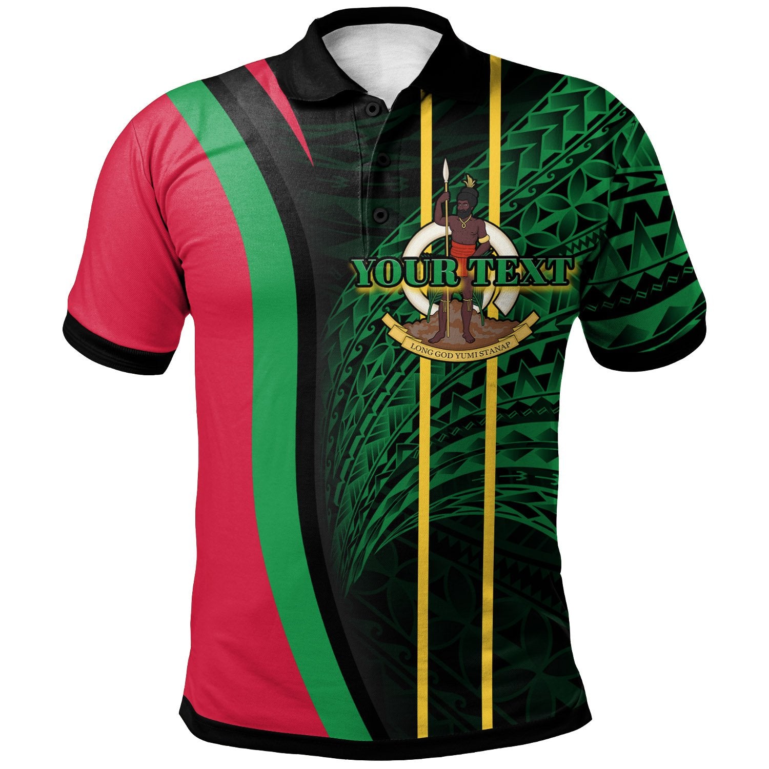 Vanuatu Polo Shirt Custom Polynesian Wave Special Style Unisex Black - Polynesian Pride