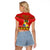 Tonga Christmas Raglan Cropped T Shirt Tongan Ngatu Kilisimasi Fiefia LT14 - Polynesian Pride