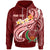 Pohnpei Custom Hoodie Pohnpei Seal Polynesian Patterns Plumeria Unisex Red - Polynesian Pride