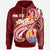 Tahiti Custom Hoodie Tahiti Seal Polynesian Patterns Plumeria Unisex Red - Polynesian Pride