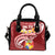 Tonga Personalised Shoulder Handbag - Tonga Coat Of Arms With Polynesian Patterns - Polynesian Pride