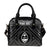 Guam Personalised Shoulder Handbag - Guam Seal With Polynesian Tattoo Style (Black) - Polynesian Pride