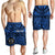 Fiji Personalised Men's Short - Fiji Seal With Polynesian Tattoo Style ( Blue) - Polynesian Pride